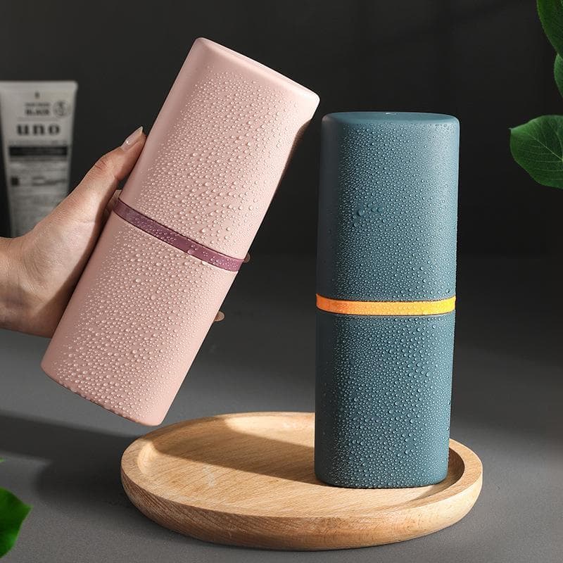 Copo de escova de dentes estilo nórdico, copo de plástico para viagem ao ar livre, caixa de armazenamento de pasta de de
