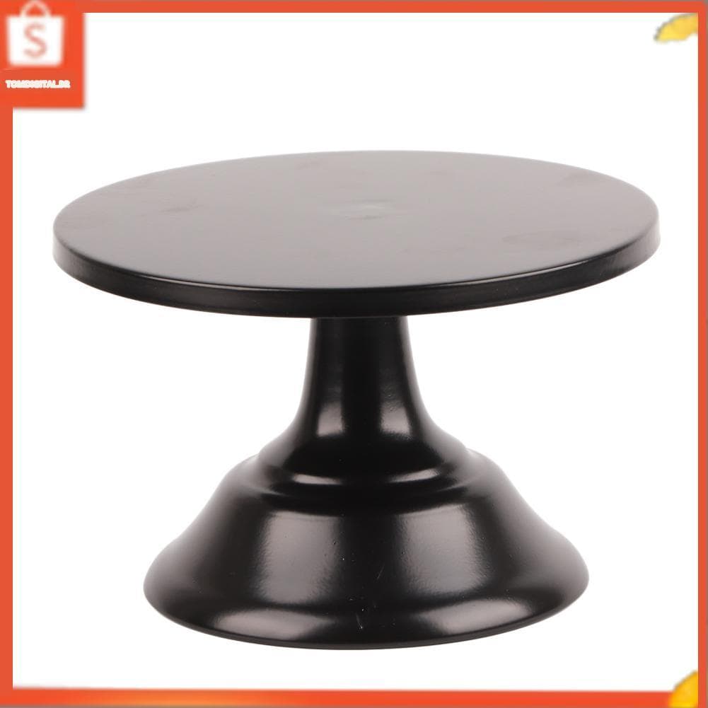 Suporte redondo de metal para bolo Vistreck - Rack alto para prevenção de ferrugem para casamentos e festas (preto S)