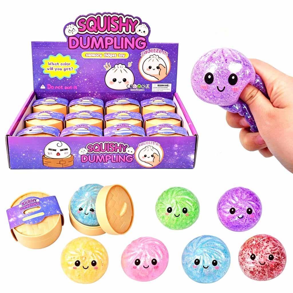 Bolinho De Massa Espremer Bolas De Estresse Lento Subindo Decoração De Mesa Portátil , Glitter Mole , Mini Bolinhos De P