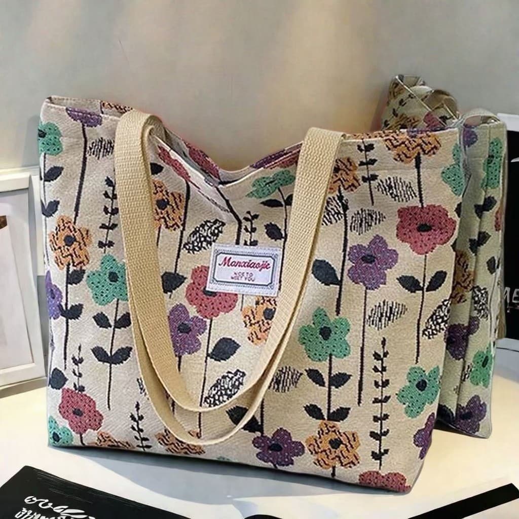 Bolsa de lona grande capacidade nicho bolsa de ombro feminina novo estilo ins tote classe bolsa Commuter sacola pano