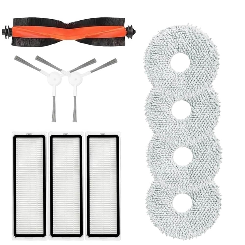 Brcshop | Kit Acessórios Reposição Robô Aspirador Xiaomi S20 Plus - 10 Peças Filtro Mop Escova