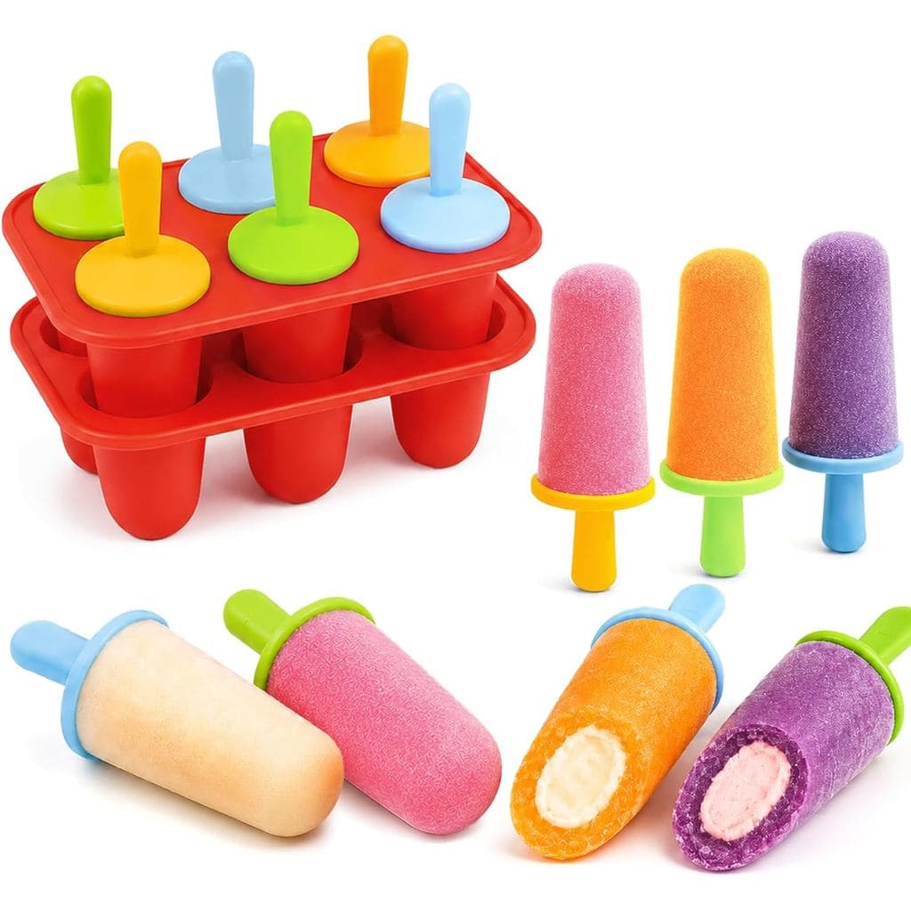 Forma de Picolé Recheado para Crianças, Forma de Picolé de Camada Dupla 2 em 1, Produz 12 Picolés, Guloseimas Saudáveis