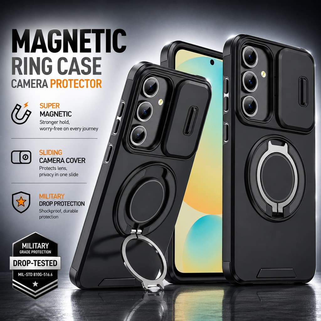 Capa Magnética à Prova de Choque para Samsung S26FE S25FE S24FE S23FE S20FE S26 S25 S24 S23 S22 S21 Compatível com MagSa
