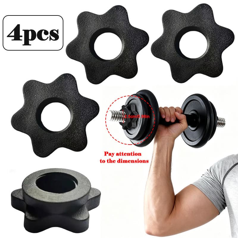 4 Clipes De Barra Dos Pces , 1 Polegada (25mm) Coleiras Antiderrapantes Do Bloqueio Haltere Para Barras Padrão De 1 " ,