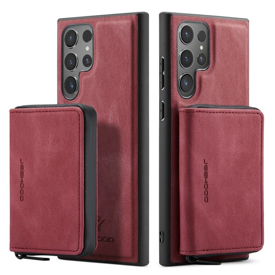 Capa De Couro E PU Para Samsung S25 S24 S23 S22 S21 fe Plus Note 20 Ultra Coque Ímã Embutido Removível Traseira Fundas