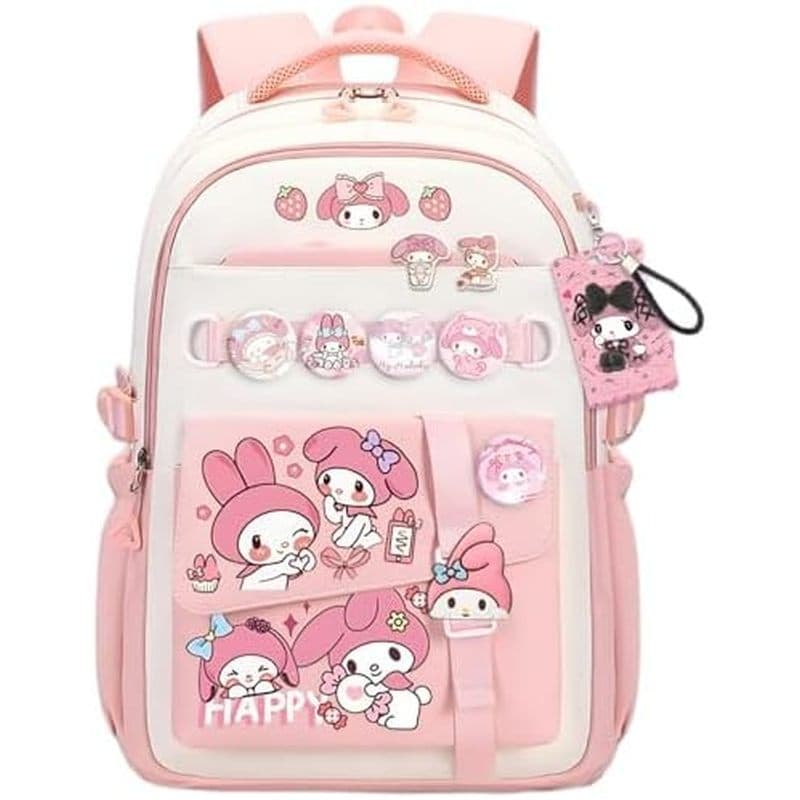 Mochila Kawaii Com 22 Peças , Acessórios , Anime , Desenho Animado , Antirroubo , Estética De Viagem , Novo Semestre , B