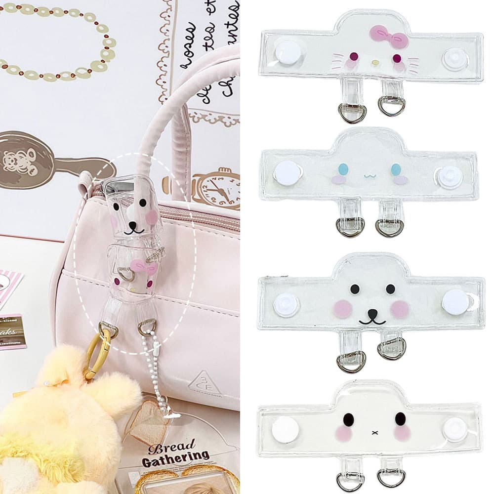 Prosperityusestoque Pronto À Prova Desweet Sanrio Character Clipe De Expansão De Bolsa Transparente Design De Anel D Dup
