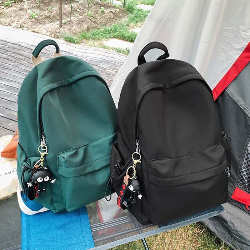 Mochila nova de cor sólida estilo floresta 2026 para mulheres, mochila escolar de alta estética para estudantes universi