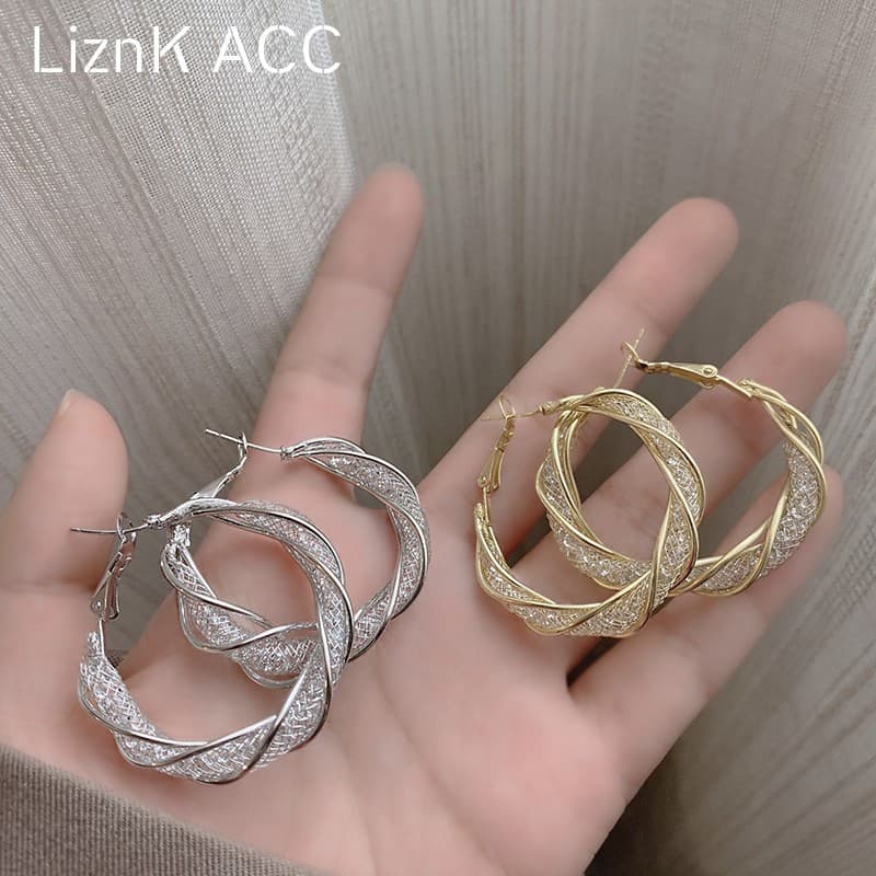 Brincos circulares de Metal exclusivos 2022 novo estilo na moda nicho Design sentir temperamento High-End moda brincos f