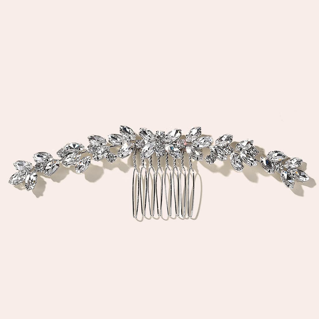 Folhas De Cristal Grampos De Cabelo De Casamento Strass Requintado Acessórios De Estilo Para Mulheres Meninas Ornamento