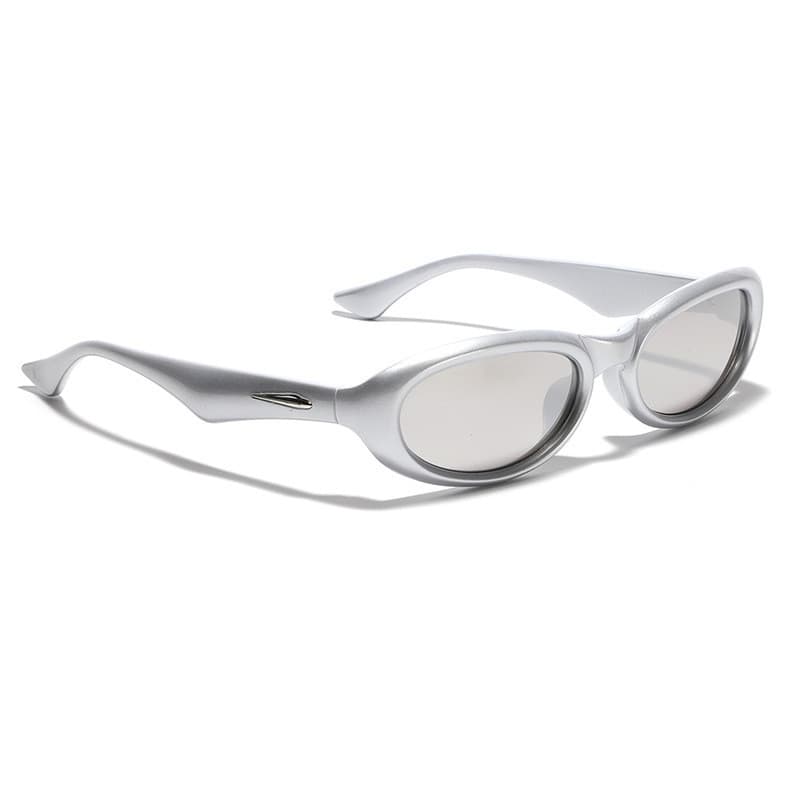 Moda Oval Óculos De Sol Feminino Masculino Tendência Futurista Personalizados