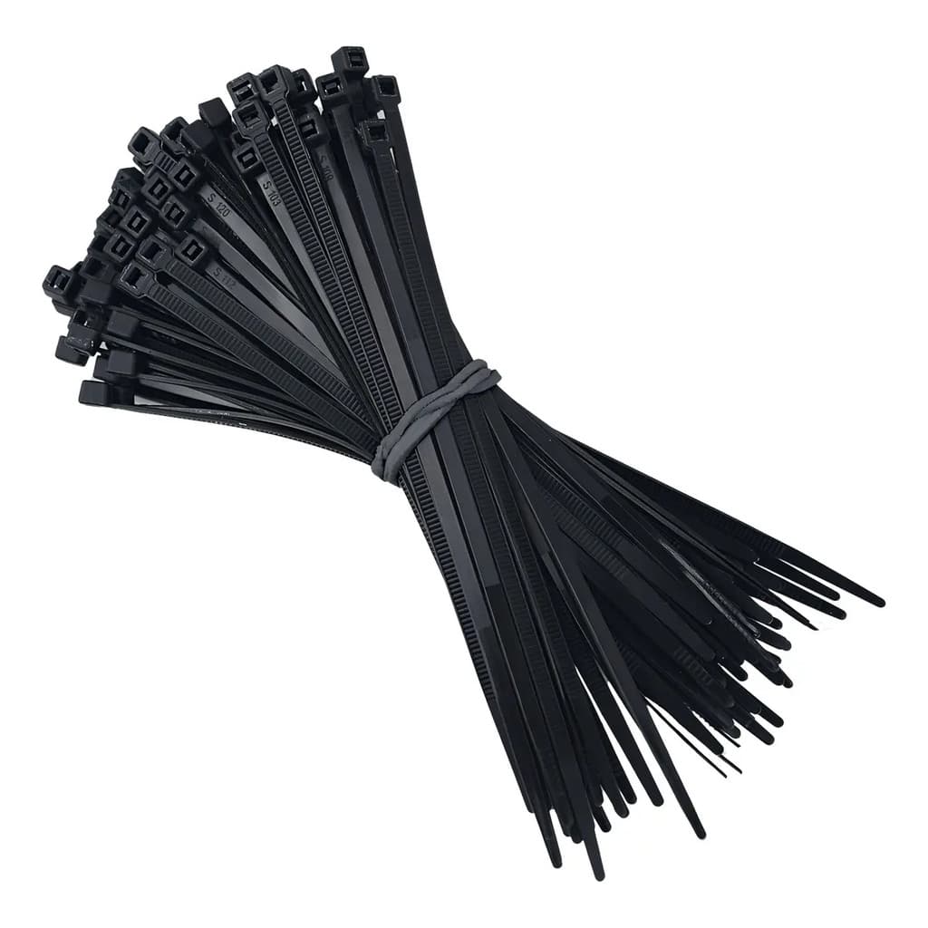 100un Abraçadeira Nylon Enforca Gato 150x3,6mm Cor Preto Tairape