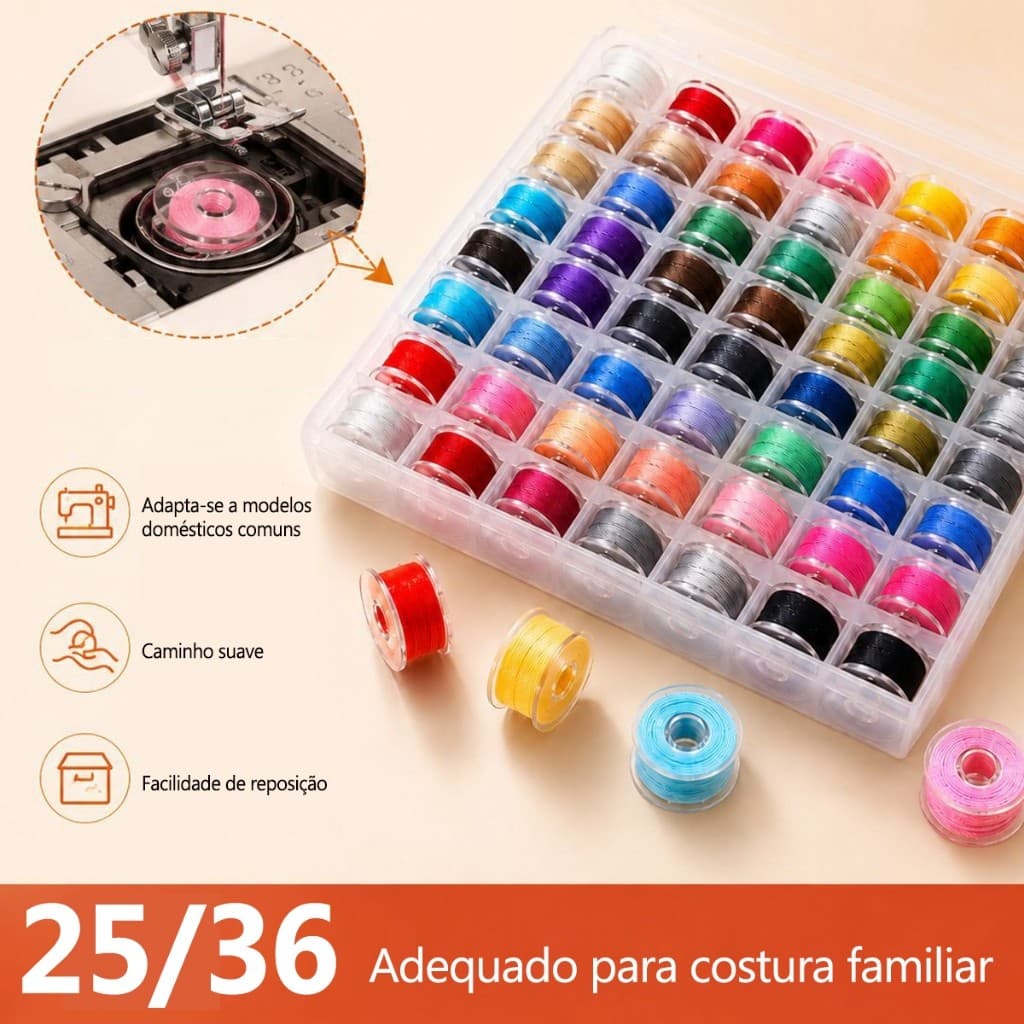 Embroidery and Craft Sewing Thread Set, 25/36 Colors Available, Ideal for DIY Crafts and Projects