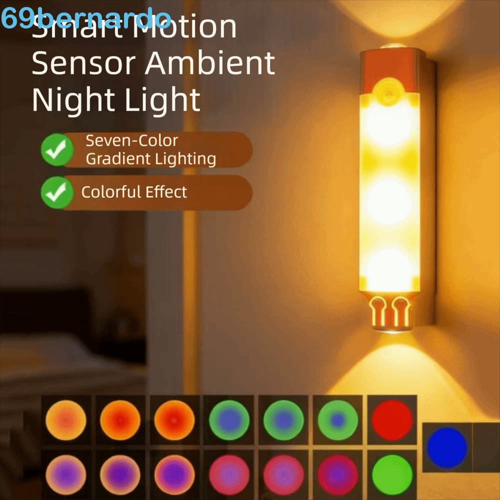 Lâmpada De Parede Gradiente BERNARDO , Gabinete LED Com Sensor Inteligente Recarregável , Sucção