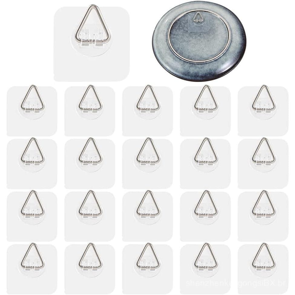 Suportes de Parede DIDUDIDU para Exposição - Suportes Adesivos Invisíveis para Quadros - Ideal para Pendurar Pratos Deco