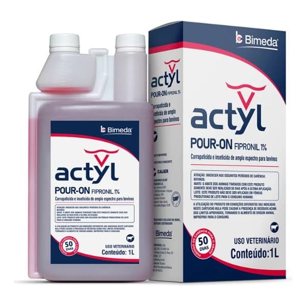 Carrapaticida Fipronil 1% Actyl Pour On 1 L