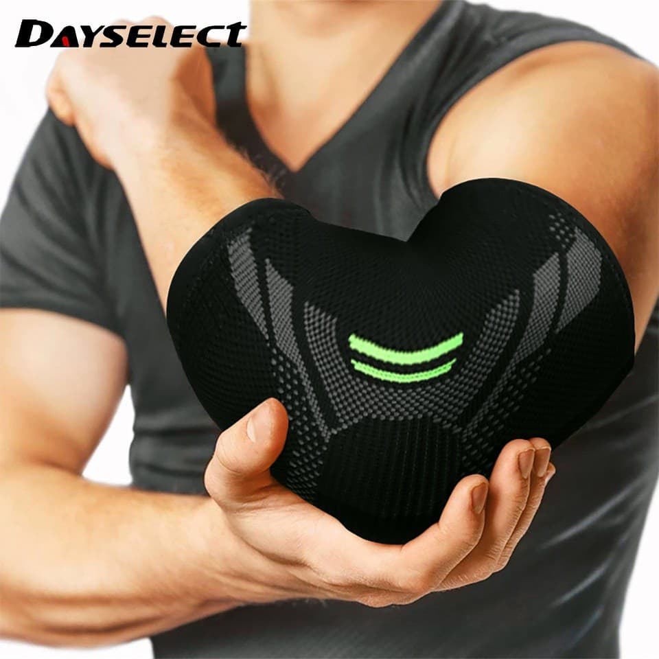 DAYSELECT 1 Peça Protetor De Suporte De Cotovelo Esportivo Vôlei Basquete Respirável Envolve Manga De Braço