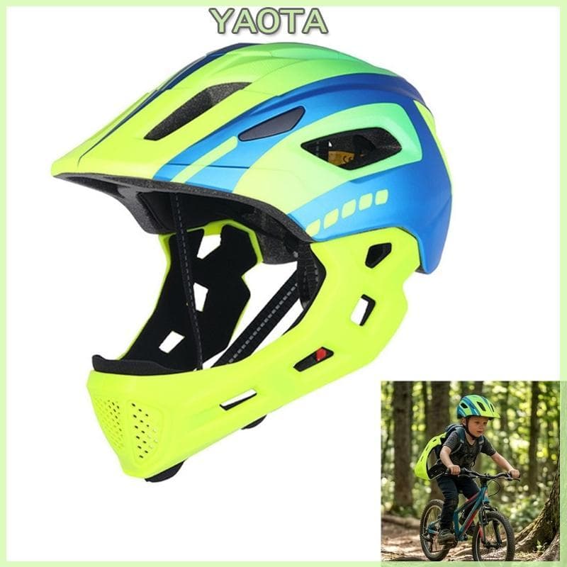 Capacete Ciclismo Infantil Yao Cobertura Facial PC E Aberturas Concha Para Prática Ar