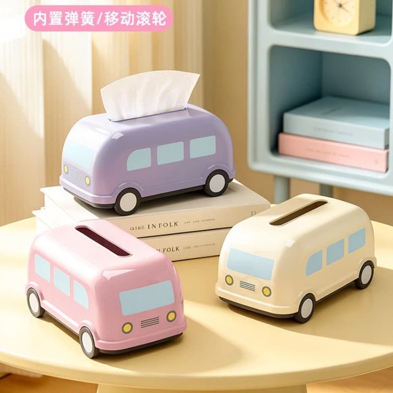 Caixa de tecido de mesa de ônibus com primavera criativa casa sala de estar mesa de café caixa de papel 2026 novo estilo