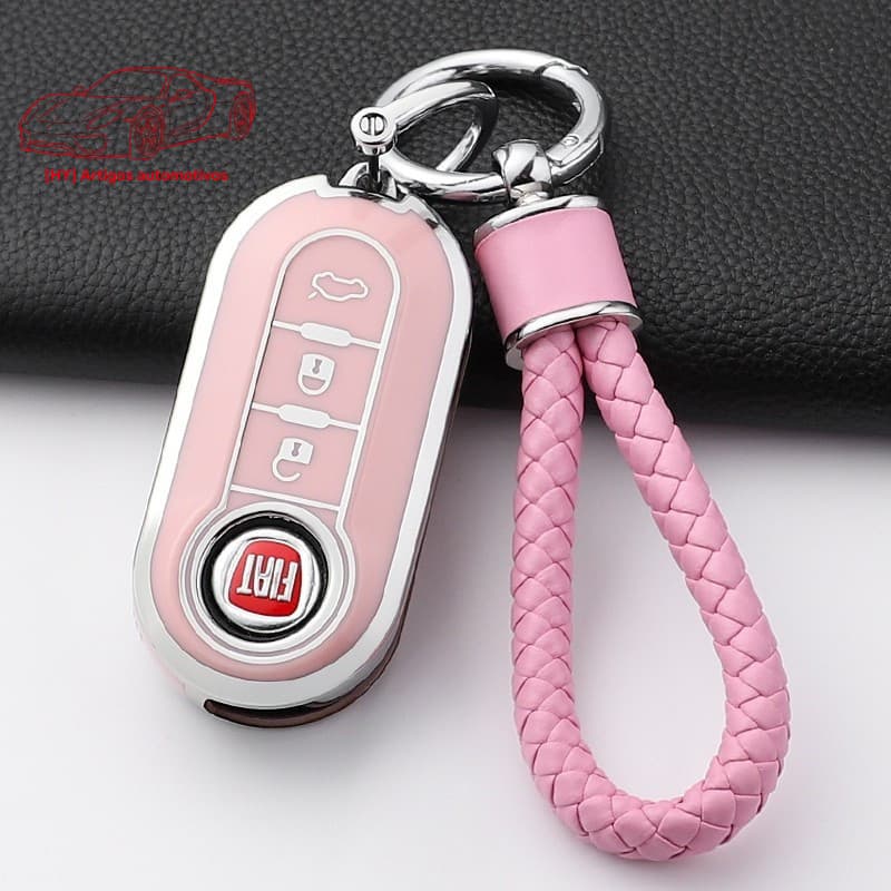 Capa de TPU para Chave de Carro, Fiat 500 Ducato Panda 500L Punto Lancia Musa, Acessórios 2340
