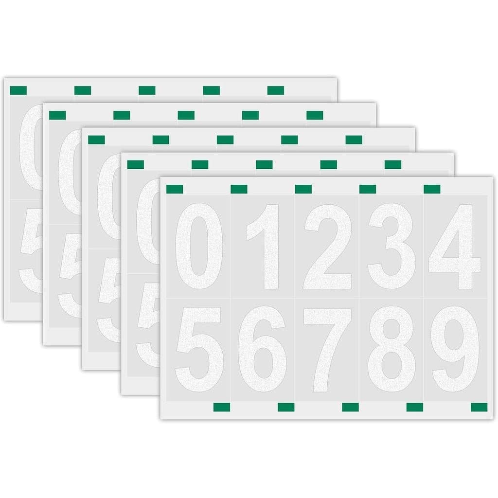 Lacasa 50 Peças Números Refletivos de 3 Polegadas para Caixa de Correio Externa, 5 Conjuntos de Adesivos de Vinil Autoad