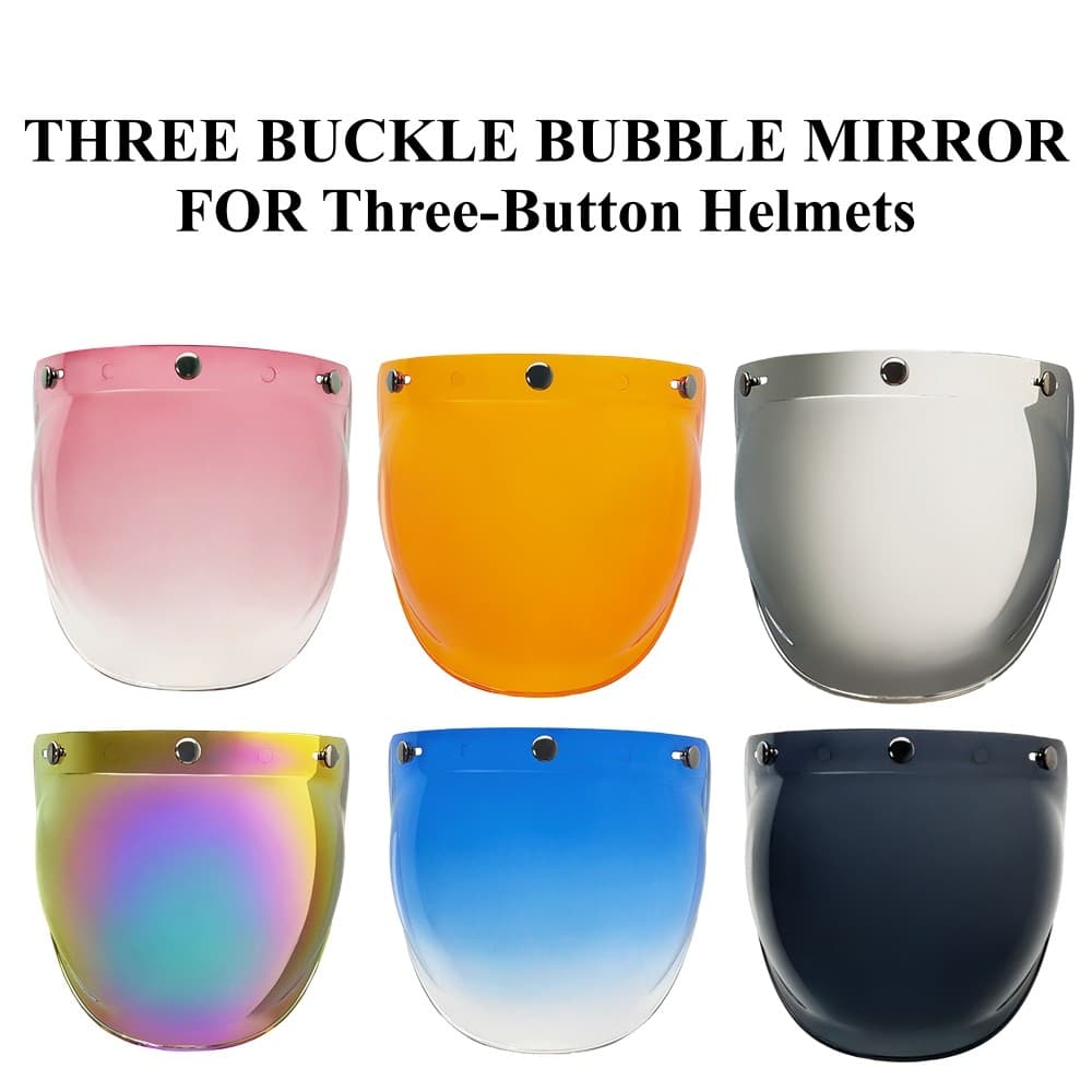 Viseira De Capacete De Rosto Aberto Motocicleta Três Capacetes De Bolha Espelho Flip Up Motocicletas Viseiras Casco Moto