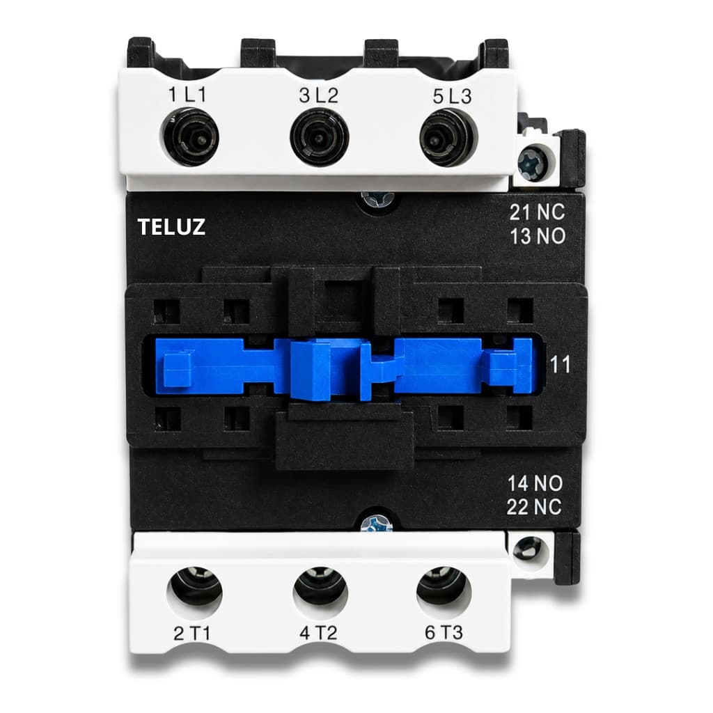 Contator Elétrico 127vac 65a Trilho Din 1na+1nf Teluz