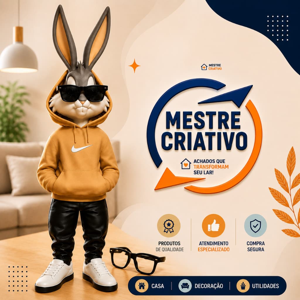 Pernalonga Boneco Decorativo Colecionável - 36cm -Turma Looney Tunes - Bugs Bunny - Action Figure 3D