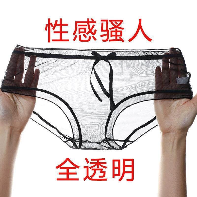 Calcinhas de renda femininas sensuais, totalmente transparentes, sem costura, respiráveis, de gaze, de lã, bordadas, sed