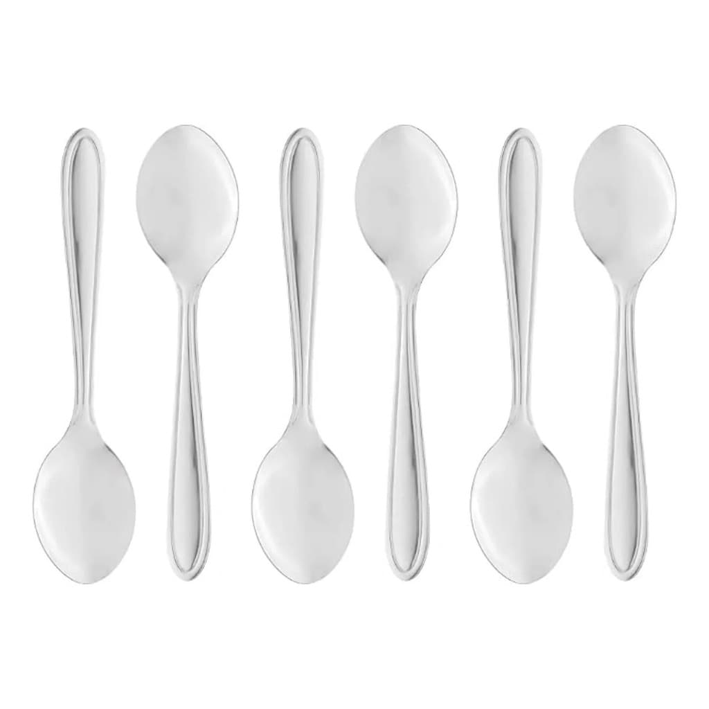 Kit Com 6 Colheres De Mesa De Aço Inox Buffet Restaurante