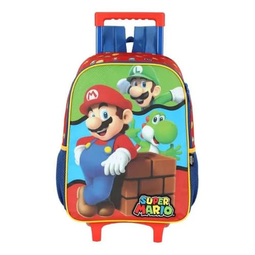MOCHILA CARRINHO MARIO BROS VERMELHO