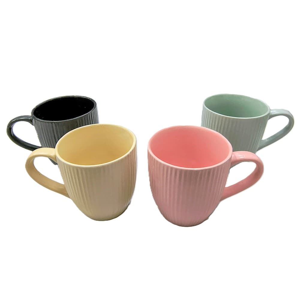 CANECA CERÂMICA 220ml STRIPES LYOR - CORES SORTIDAS