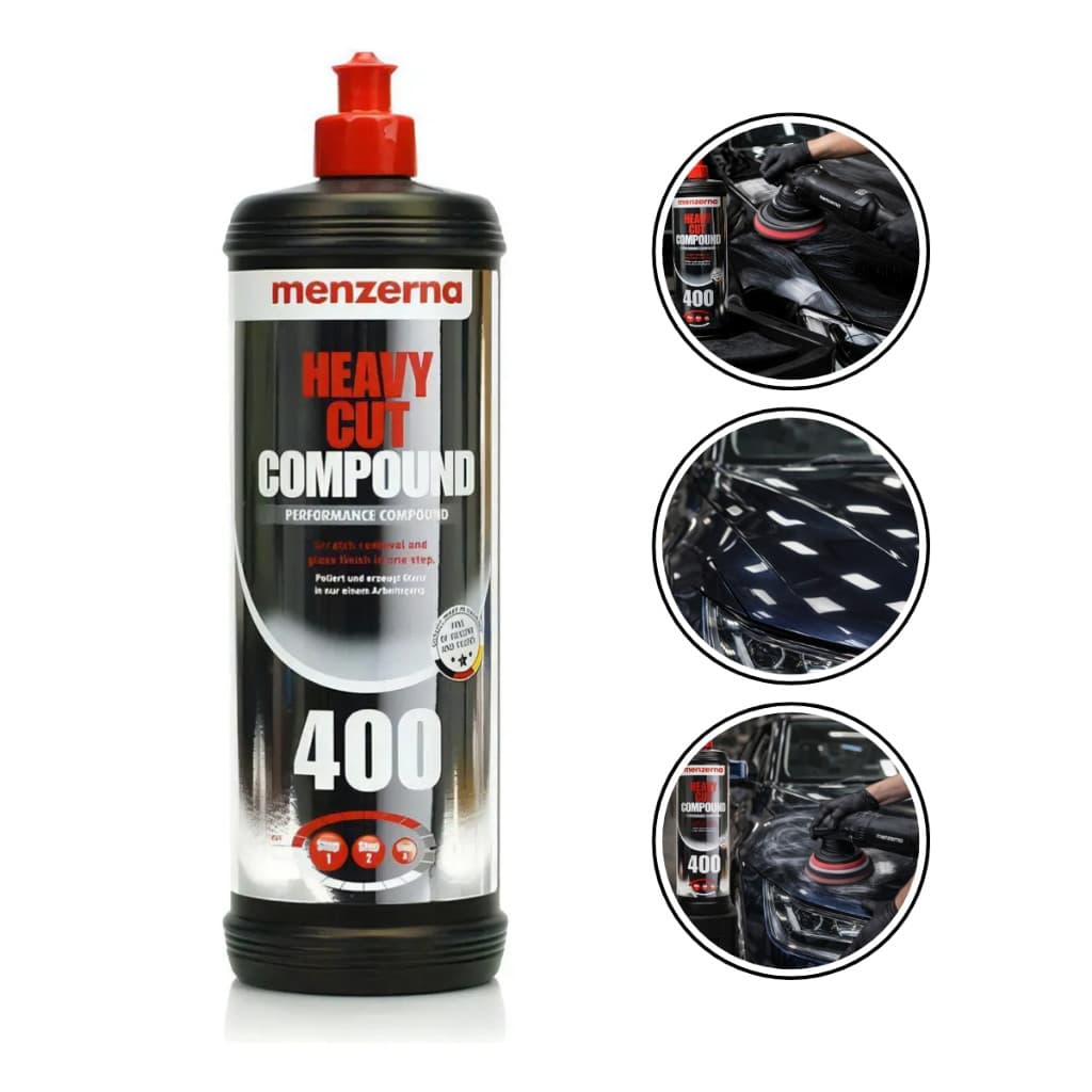 Polidor Menzerna Heavy Cut Compound 400 1L Massa Polir Autmotivo Remove Riscos Manchas Profissional