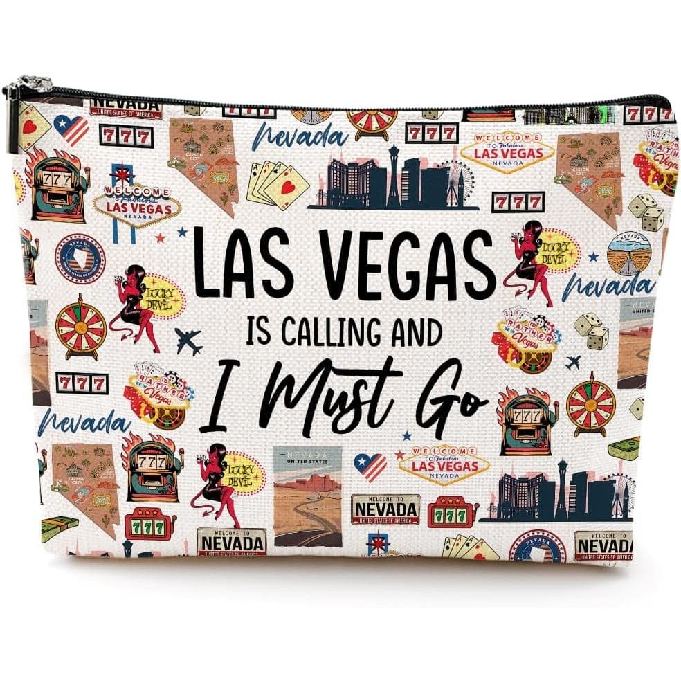Bolsa de Maquiagem Las Vegas, Presente para Amantes de Las Vegas, Lembrança de Viagem, Presentes de Amizade para Mulhere