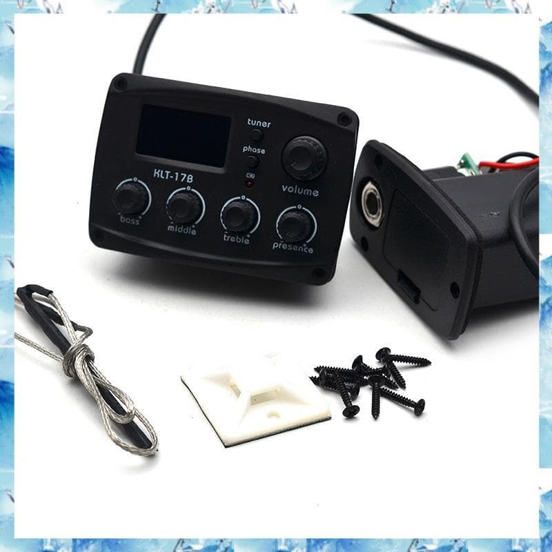 [Bcd]-17B Pré-Amplificador De Equalizador De Guitarra Acústica Com Afinador De Procedimento Digital 3 Bandas E Captador