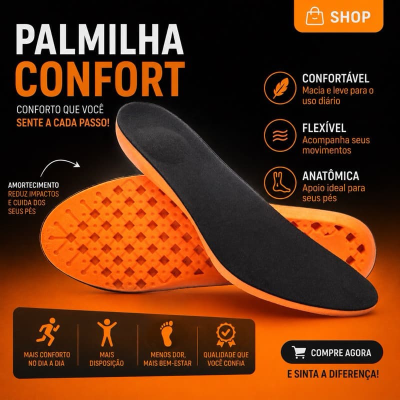 palmilha ortopédica gel p.u anti impacto alivia dor nos pés esporão