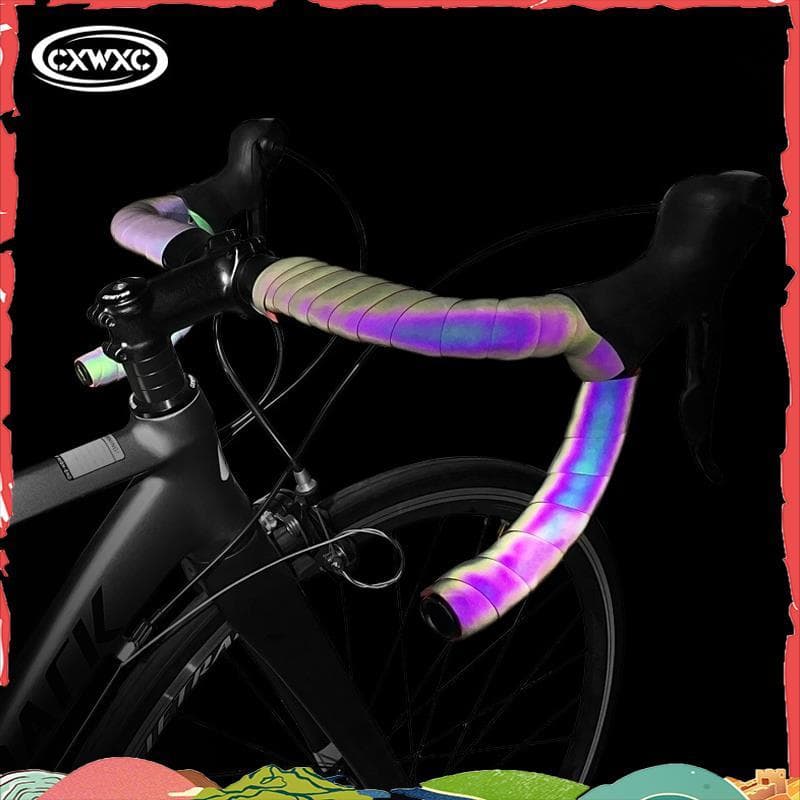 Fita Reflexiva Para Guidão De Bicicleta , Adesiva De Estrada PU/EVA , Acessórios Ciclismo