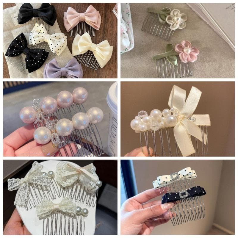 Moda Elegante Inserção Lateral Pente De Cabelo Prático Grampo Para Domesticar Testa Flyaway Franja Sofisticada Decoração