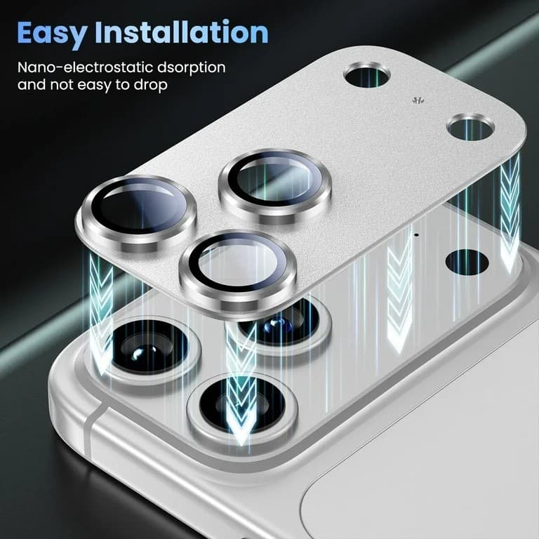 Protetor De Lente De Câmera De Metal Para Iphone 17 Pro Max air 9H Super Duro Traseira Capa