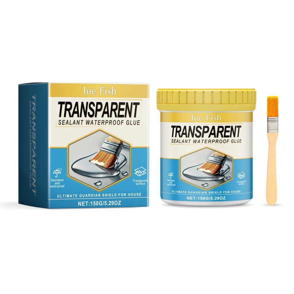 Cola Impermeável Transparente Jue-Fish para Vedação Invisível, à Prova de Vazamentos e Resistente ao Desgaste (2 peças)