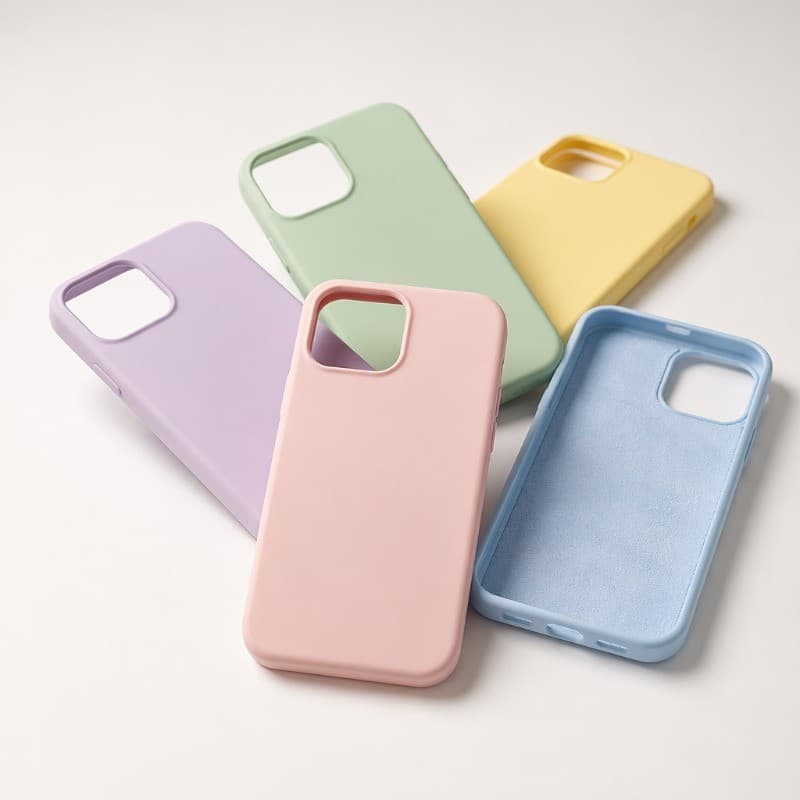 Kit Capinhas iPhone 11-17 Pro Max Silicone Líquido Aveludado Cores Pastel Toque Macio Antiderrapante 3 ou 5 Unidades