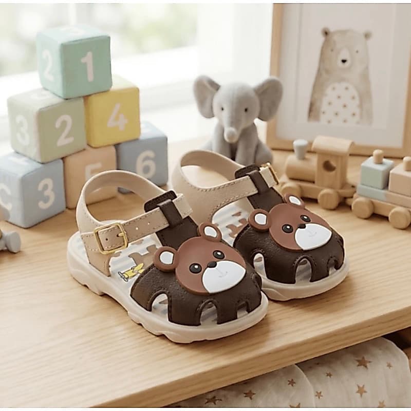 Sandalia Bebe Menino Ursinho Menina Coelhinha Ajustável Baby Love OUTLETPOWER