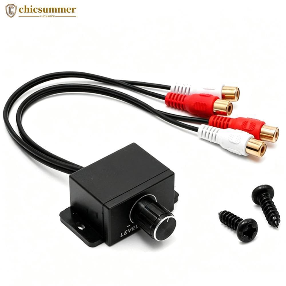 CHICSUMMER Amplificador De Áudio Estéreo Universal Para Carro Alto-Falante Baixo RCA Nível Botão De Controle De Volume R