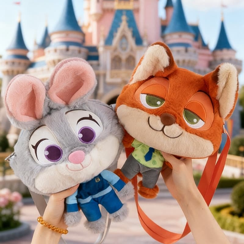 Bolsa Transversal de Pelúcia Judy Nick, Nova Mochila Divertida de Animais da Cidade para Meninas, para Viagem TEMI