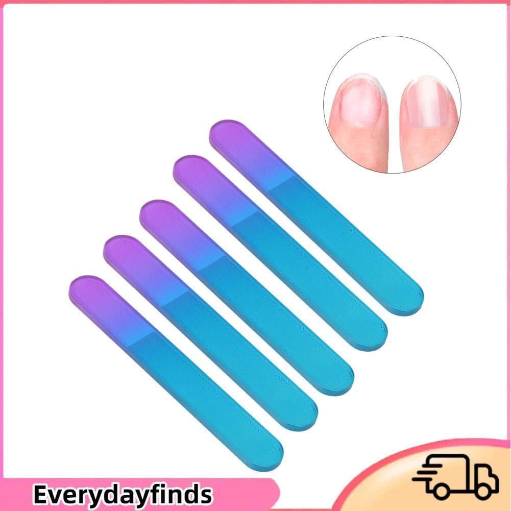 Everydayfinds-br Everydayfinds-br Limas para unhas de vidro para unhas 5 unidades de polimento físico dupla face com