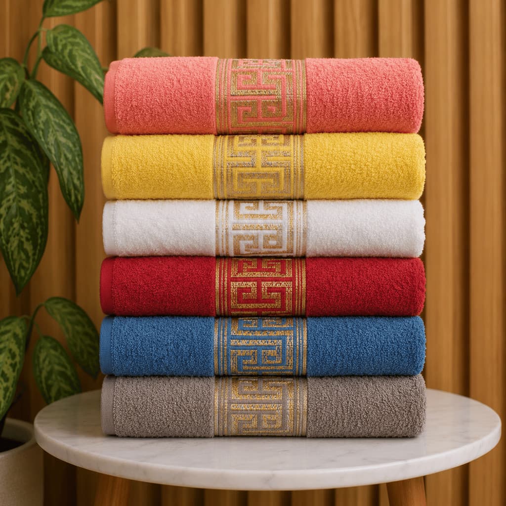 Toalha de Banho Gigante Grécia 100% Algodão 140x70cm Super Macia e Absorvente