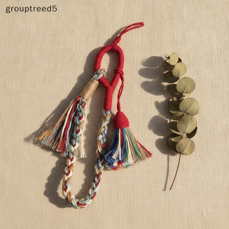 grouptreed5 Cordão De Algodão Trançado Feito À Mão Estilo Boêmio Colorido sels Corda Decorativa Para Telefone Carteira P