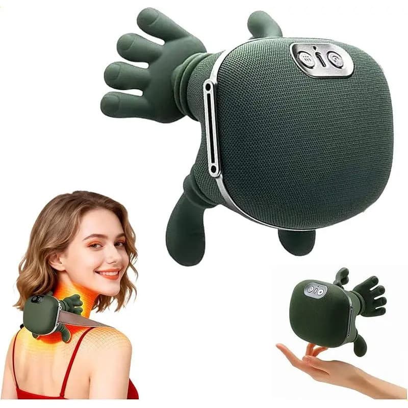Massageador De Pescoço Elétrico Portátil Aquecimento Relaxamento Tensão Ombro Mãos Massagem Alívio