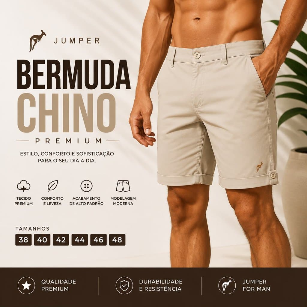 Bermuda Sarja Chino Premium - JUMPER