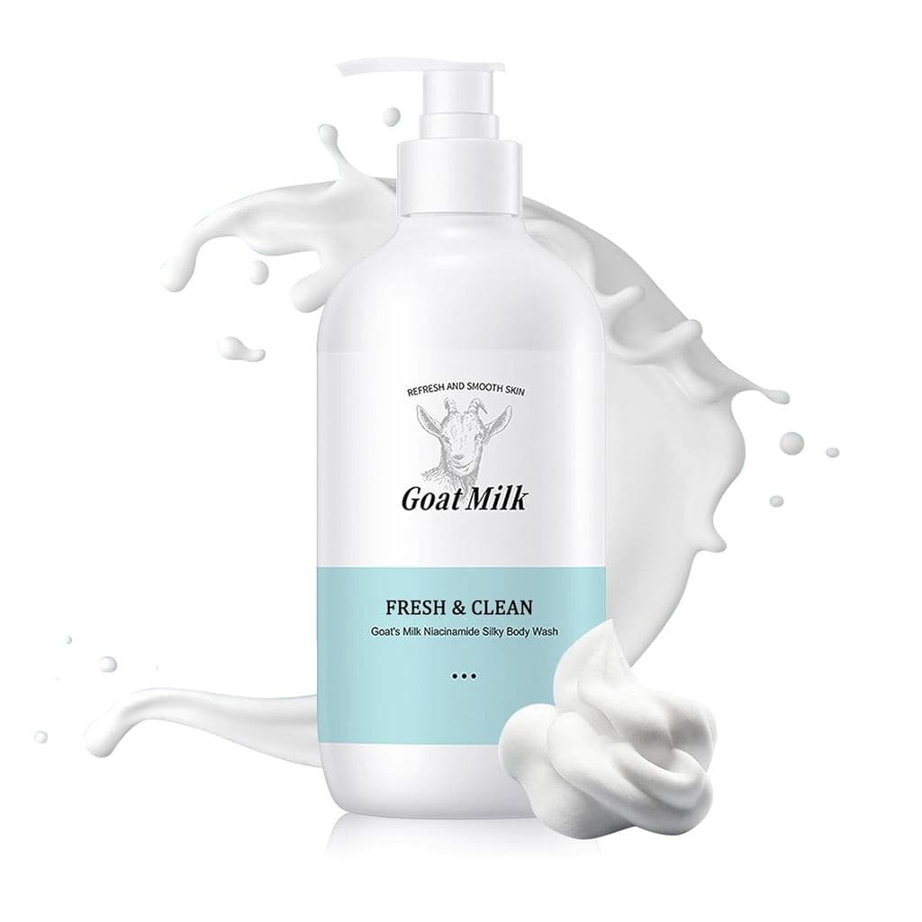 Sabonete Líquido de Leite de Cabra, Espuma Suave e Sedosa para Banho, Hidratante Corporal para Todos os Tipos de Pele QU